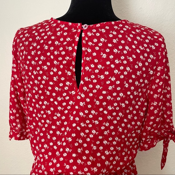 Floral Dolly Red Romper - Picture 6 of 6